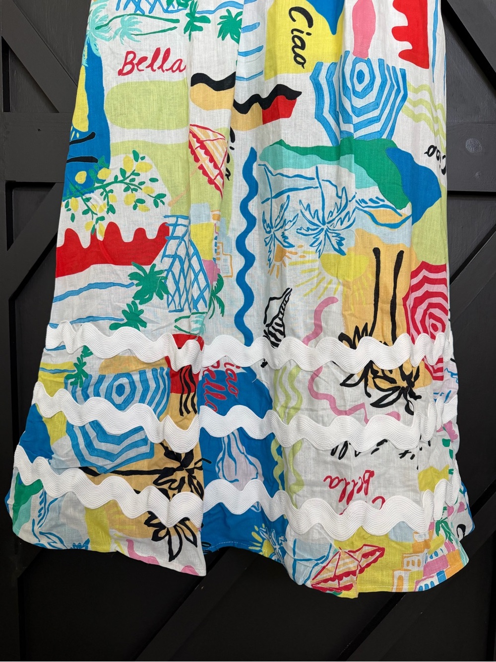 NWT Prosperina Florence Multi Tropical Print Linen Maxi Dress, Size XS - Picture 7 of 15